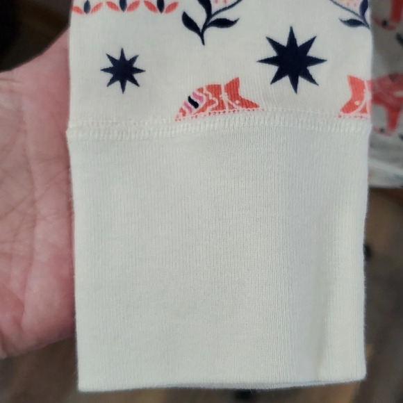 Hanna Andersson donkey pattern organic cotton made in peru thermal top - Picture 3 of 5